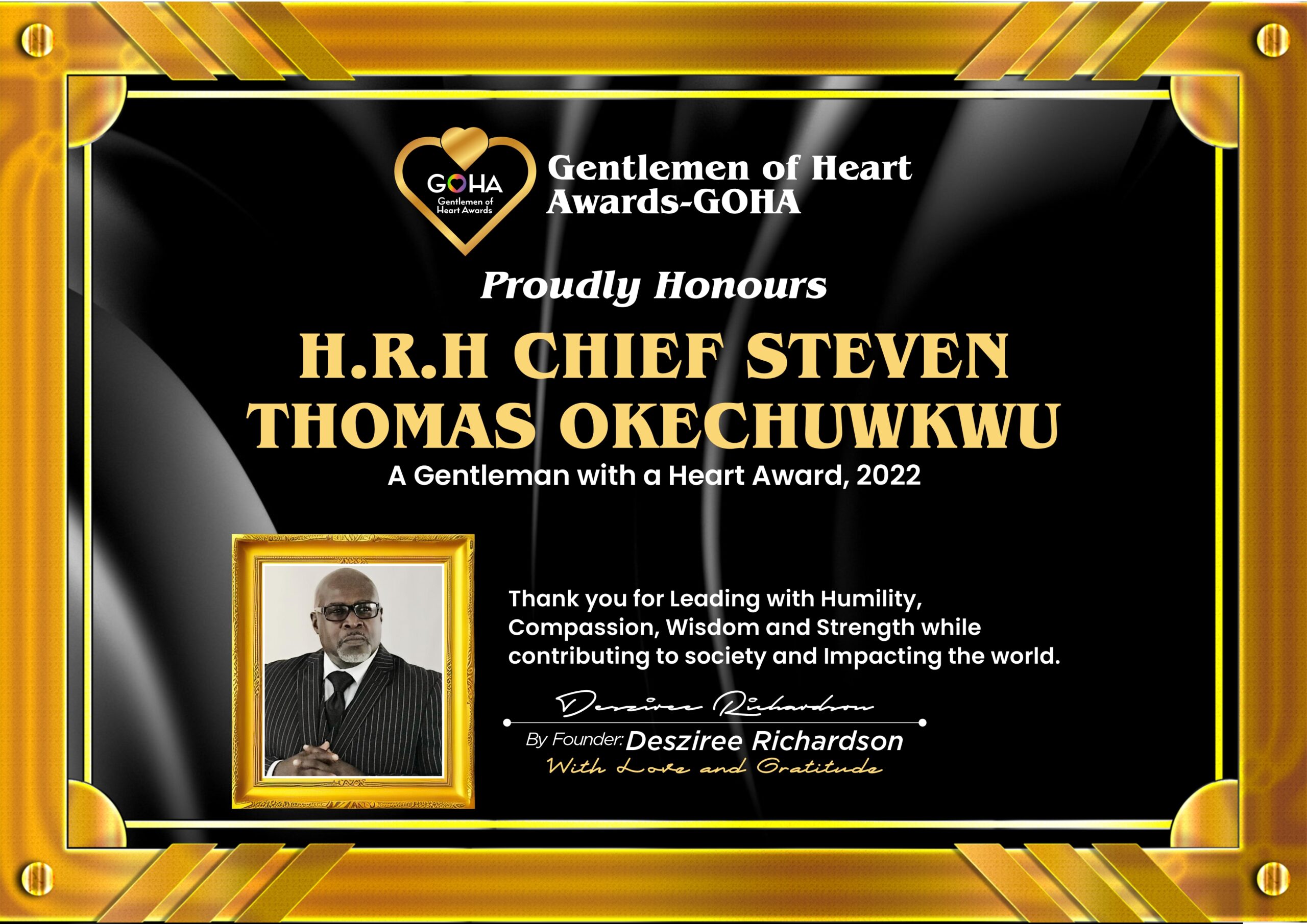 GOHA 2022 Certificates (Chief Steven)