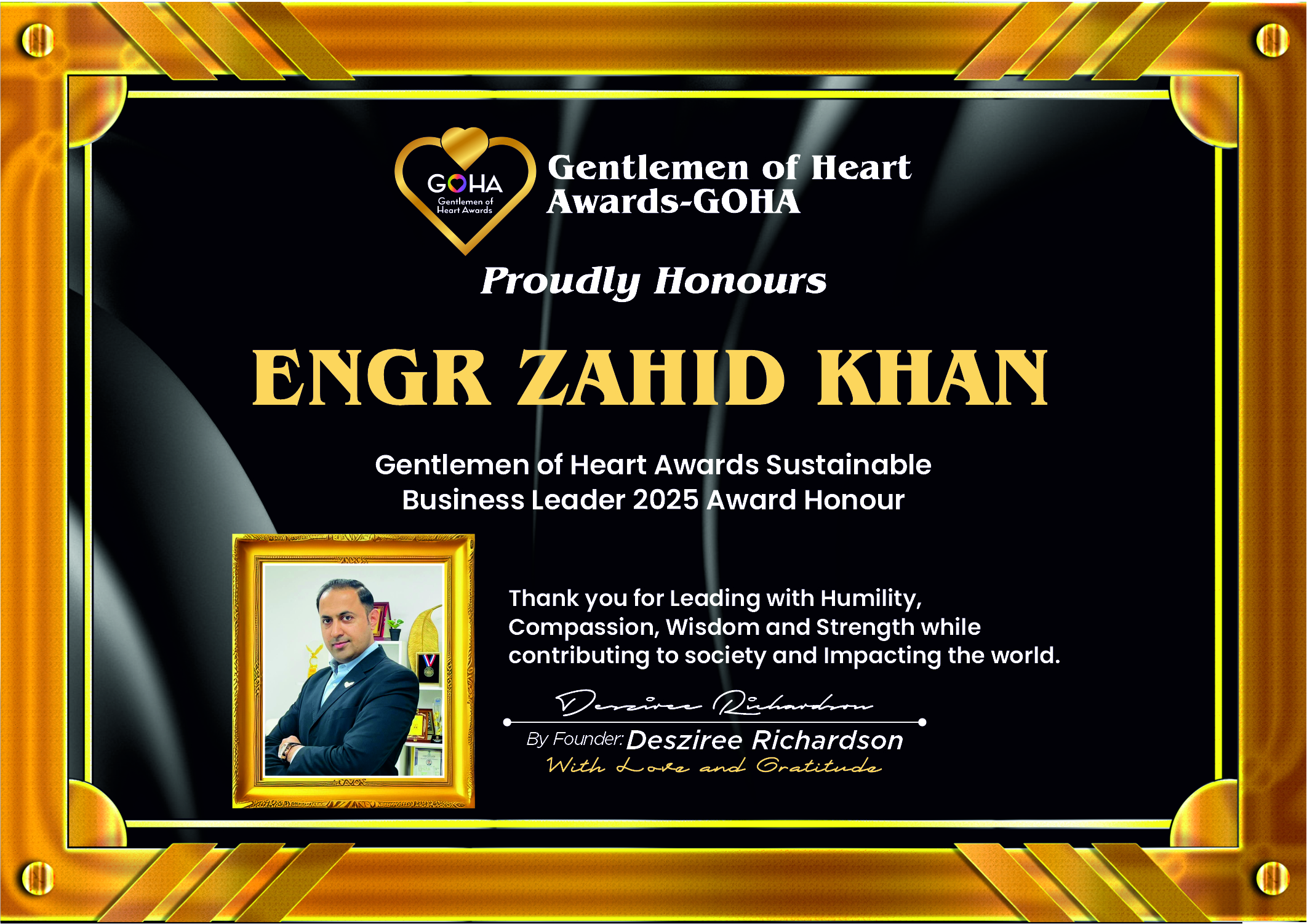 GOHA Certificate 2025 (Engr Zahid)